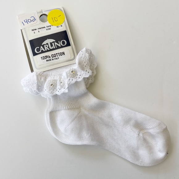 Carlino White Eyelet Ruffle Sock - Picture 4 of 6